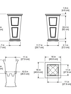 Fairfield Self-Watering Tall Patio Planters, 28” 17 Fairfield Self-Watering Tall Patio Planters, 28” -Outdoor Garden Care Shop 39342 15V tif