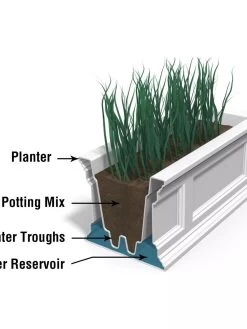 Fairfield Self-Watering Window Box, 4’ -Outdoor Garden Care Shop 39345 16V tif