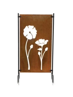 Poppy Corten Steel Screen -Outdoor Garden Care Shop 3 4 crop 8612984 3178