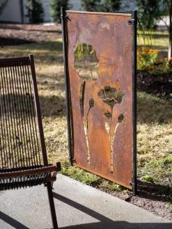 Poppy Corten Steel Screen -Outdoor Garden Care Shop 3 4 crop 8612984 8303