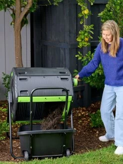 Maze 48 Gallon Compost Tumbler With Cart -Outdoor Garden Care Shop 3 4 crop 8613576 02V