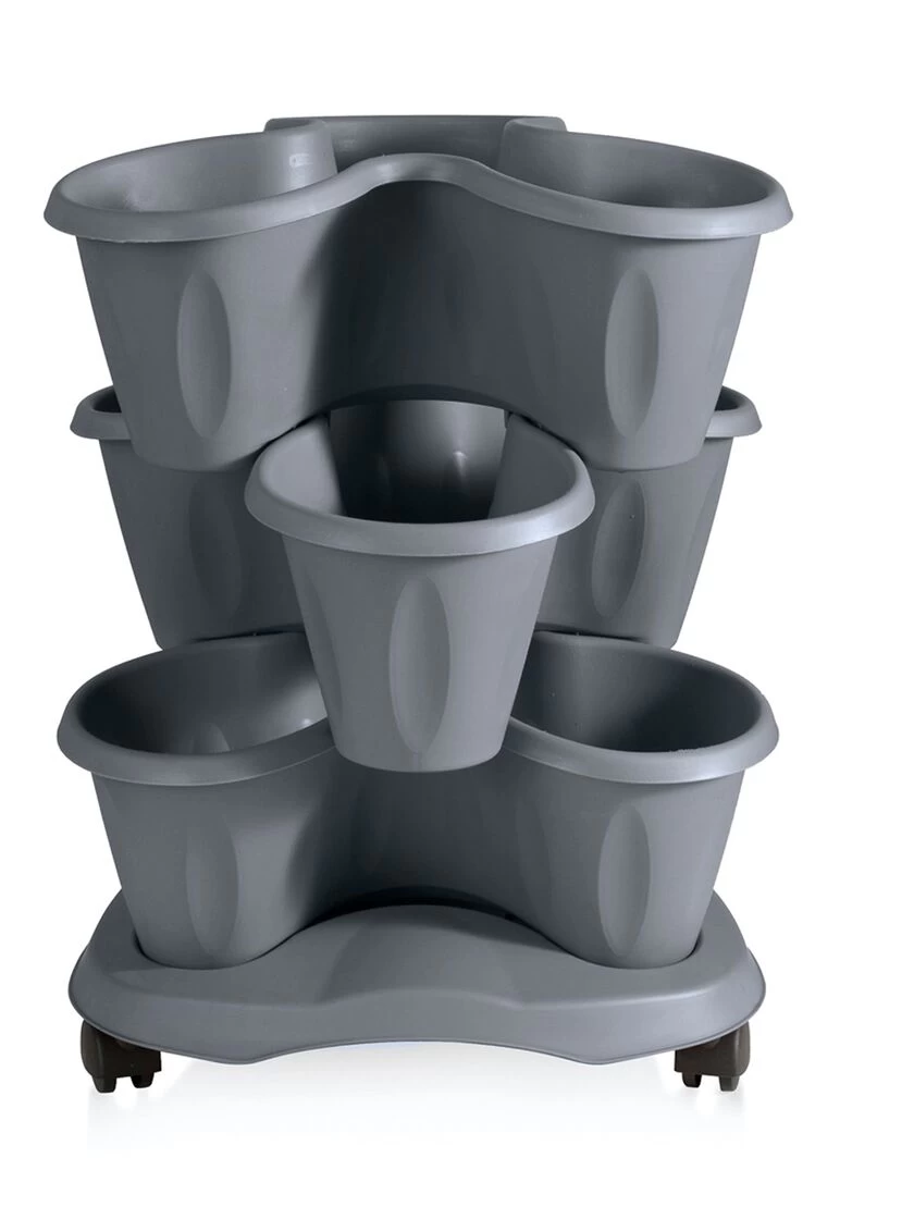 Trifoglio 3-Tier Planter On Wheels 4 Trifoglio 3-Tier Planter On Wheels - Image 2