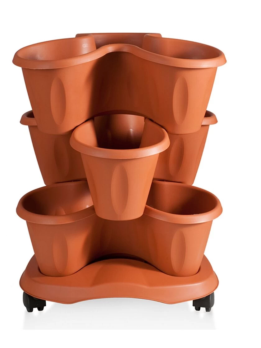 Trifoglio 3-Tier Planter On Wheels 5 Trifoglio 3-Tier Planter On Wheels - Image 3