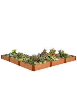 L-Shaped Composite Raised Bed, 12'x12' With 1" Boards -Outdoor Garden Care Shop 8588254 04v