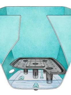 Viva Square Self-Watering Rolling Planter, 17.5" Diameter -Outdoor Garden Care Shop 8589777 001 tif