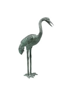Bronze Crane Statues, Small 7 Bronze Crane Statues, Small -Outdoor Garden Care Shop 8589916 001v