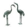 Bronze Crane Statues, Small 2 Bronze Crane Statues, Small -Outdoor Garden Care Shop 8589917 001v
