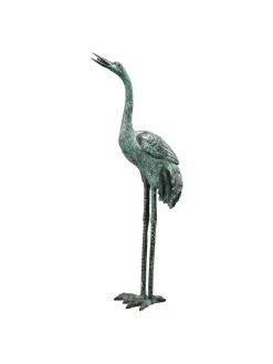 Bronze Crane Statues, Large -Outdoor Garden Care Shop 8589919 001v