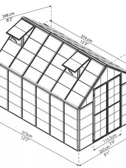 Canopia® By Palram Harmony™ Snap & Grow Greenhouse, 8' -Outdoor Garden Care Shop 8591044 05V jpg
