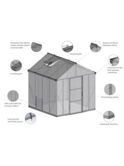 Canopia® By Palram Glory™ Greenhouse, 8' -Outdoor Garden Care Shop 8591547 17v