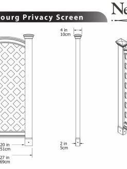 Luxembourg Vinyl Privacy Screen 7 Luxembourg Vinyl Privacy Screen -Outdoor Garden Care Shop 8593147 03V tif