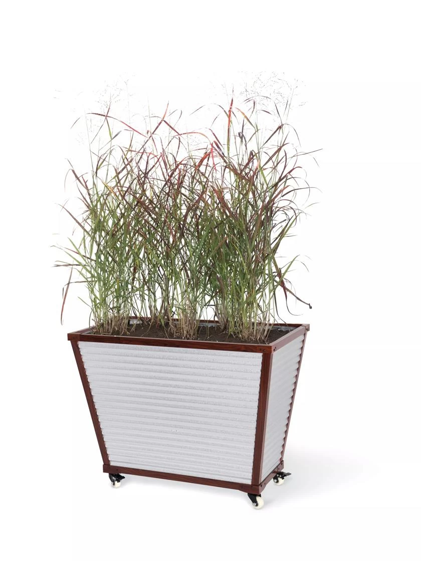 Tall Galvanized Self-Watering Trough Planter 4 Tall Galvanized Self-Watering Trough Planter - Image 2