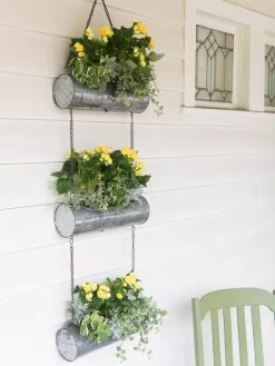 Galvanized Hanging Triple Planter 11 Galvanized Hanging Triple Planter -Outdoor Garden Care Shop 8595213 1108 tif