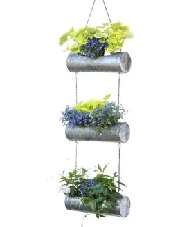 Galvanized Hanging Triple Planter 15 Galvanized Hanging Triple Planter -Outdoor Garden Care Shop 8595213 6967 tif