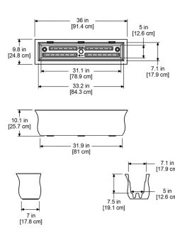 Valencia Window Box, 3' -Outdoor Garden Care Shop 8596436 18V tif