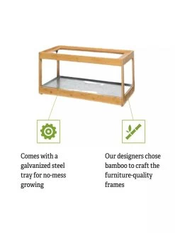 Low Bamboo LED Grow Light Garden -Outdoor Garden Care Shop 8597720 5