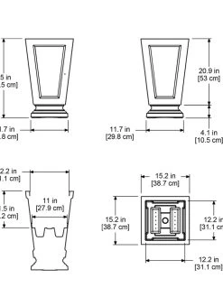 Kensington Self-Watering Tall Patio Planter, 25" -Outdoor Garden Care Shop 8598549 07V tif