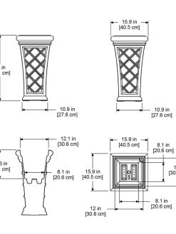 Carolina Self-Watering Tall Planter, 28" -Outdoor Garden Care Shop 8598645 11V tif