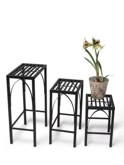 Gothic Arch Nesting Plant Stands, Set Of 3