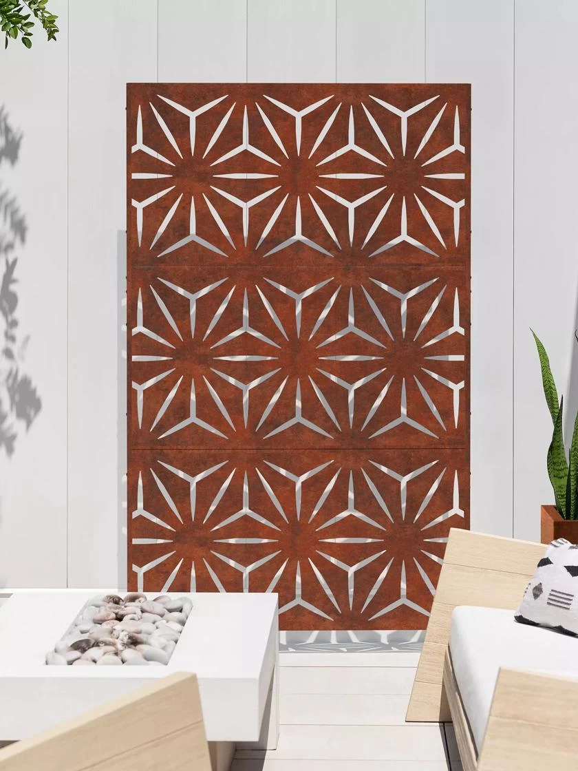 Veradek 3-Panel Privacy Screen Set, Star 4 Veradek 3-Panel Privacy Screen Set, Star - Image 2