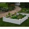 Raised Garden Bed With Grow Grid, 4' X 4' 1 Raised Garden Bed With Grow Grid, 4' X 4' -Outdoor Garden Care Shop 8599291 01V vita raised garden bed with grow grid 4 ft by 4 ft white