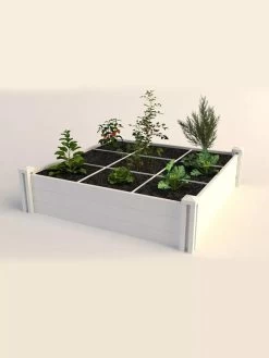 Raised Garden Bed With Grow Grid, 4' X 4' 7 Raised Garden Bed With Grow Grid, 4' X 4' -Outdoor Garden Care Shop 8599291 02V
