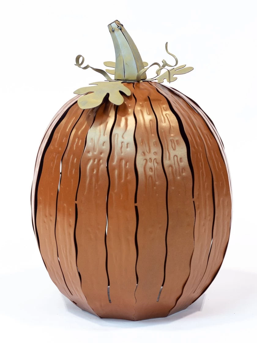 Desert Steel Pumpkin Luminary, Tall 12 Desert Steel Pumpkin Luminary, Tall - Image 10