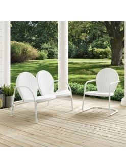 Crosley Griffith Loveseat & Chair Outdoor Seating Set -Outdoor Garden Care Shop 8599634 05v