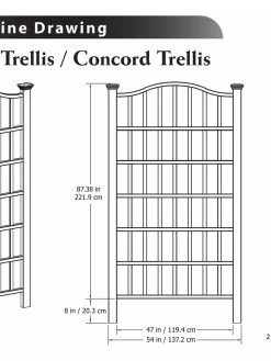 Concord Composite Vinyl Trellis -Outdoor Garden Care Shop 8599770 03V tif