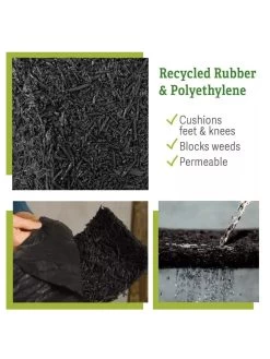 Recycled Rubber Mulch Edging, 12’ X 6” -Outdoor Garden Care Shop 8599854 material GSC