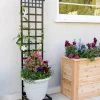 Mission-Style Planter Stand With Trellis -Outdoor Garden Care Shop 8600111 19900 tif