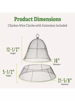 Chicken Wire Cloche With Extension 16 Chicken Wire Cloche With Extension -Outdoor Garden Care Shop 8600116 1