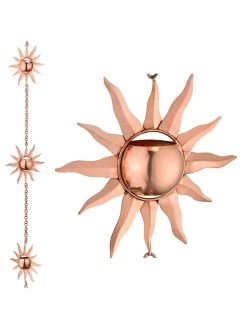 Sun Pure Copper Rain Chain, 8-1/2' -Outdoor Garden Care Shop 8600206 04v