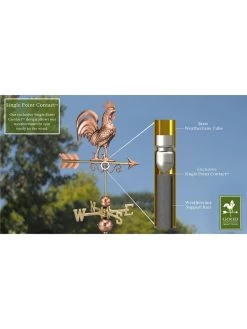 Bantam Rooster Copper Weathervane 12 Bantam Rooster Copper Weathervane -Outdoor Garden Care Shop 8600280 03v