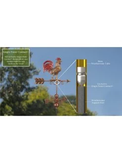 Bantam Rooster Copper Weathervane 10 Bantam Rooster Copper Weathervane -Outdoor Garden Care Shop 8600280 07v