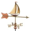 Sailboat Garden Copper Weathervane With Pole