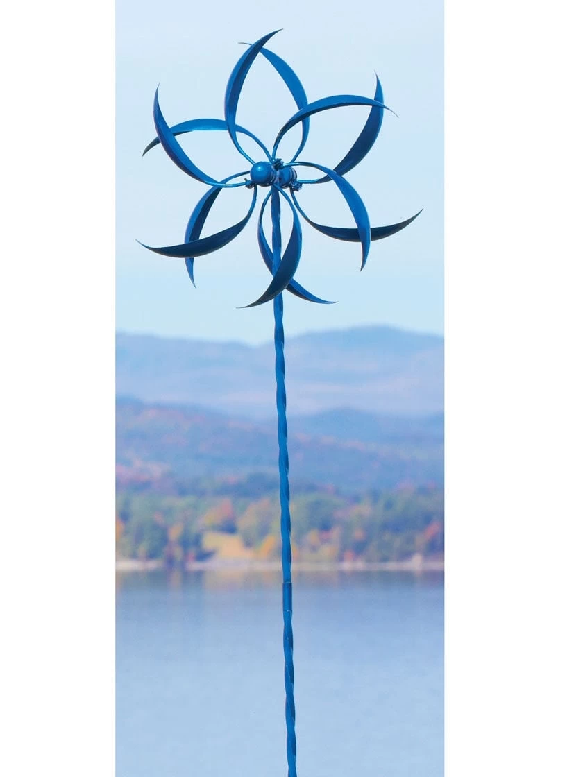 Feather Staked Wind Spinner, 15" 4 Feather Staked Wind Spinner, 15" - Image 2