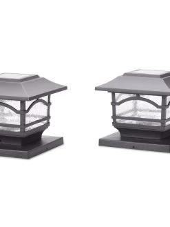 Solar Post Cap Railing Light 2-Pack 10 Solar Post Cap Railing Light 2-Pack -Outdoor Garden Care Shop 8608699 05V tif