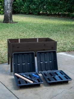 Self-Watering Eco-Stained Elevated Planter Box, 2' X 4' -Outdoor Garden Care Shop 8608964 6001 tif