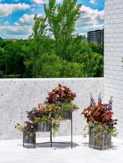 Galvanized Grow Bag Triple Planters With Stand -Outdoor Garden Care Shop 8609180 0344 tif