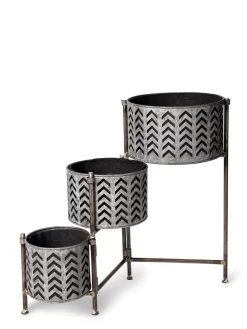 Galvanized Grow Bag Triple Planters With Stand -Outdoor Garden Care Shop 8609180 4812 tif