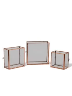 Copper And Glass Terrariums, Set Of 3 7 Copper And Glass Terrariums, Set Of 3 -Outdoor Garden Care Shop 8609212 0851 tif