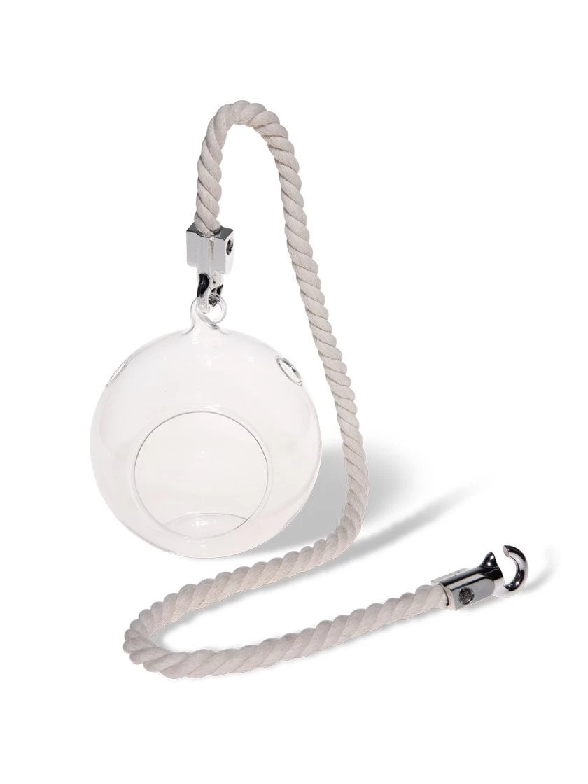 Mini Blown-Glass Hanging Terrarium, Set Of 2 7 Mini Blown-Glass Hanging Terrarium, Set Of 2 - Image 5