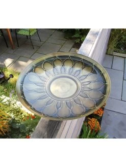 Achla Designs African Daisy Birdbath With Over-the-Rail Bracket 11 Achla Designs African Daisy Birdbath With Over-the-Rail Bracket -Outdoor Garden Care Shop 8609295 03v