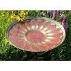 Achla Designs Red African Daisy Birdbath With Stake -Outdoor Garden Care Shop 8609300 01v achla designs red and bronze african daisy birdbath with stake