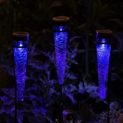 Achla Designs Solar Sparkle Cone With Stakes, Set Of 3 -Outdoor Garden Care Shop 8609357DKBL 02V jpg