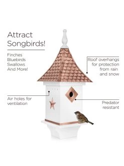 Villa Copper Shingle Bird House -Outdoor Garden Care Shop 8609499 04v