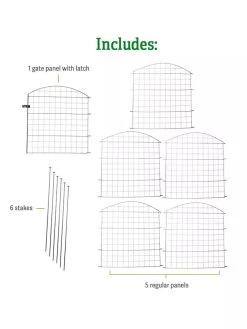 6 Panel Critter Fence With Gate -Outdoor Garden Care Shop 8609844 includes GSC