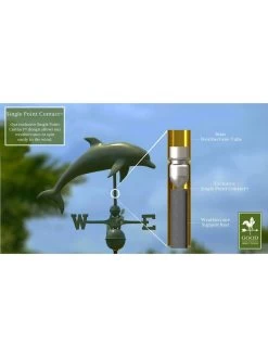 Dolphin Weathervane -Outdoor Garden Care Shop 8610227 03v