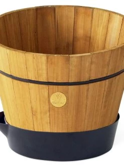 VegTrug® Build-a-Barrel Wooden Planter With Self-Watering Reservoir Tray, 18" -Outdoor Garden Care Shop 8610253 01V tif